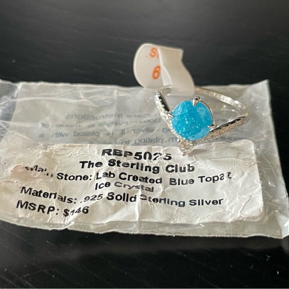 BP Blue Ice Crystal Sterling Ring (RBP 5025) - Picture 4 of 12